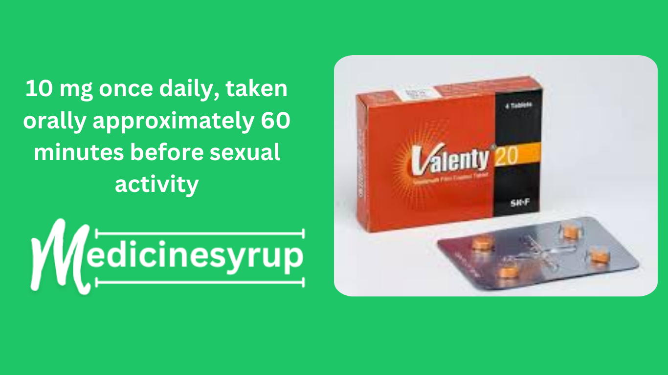 10 mg once daily, taken orally approximately 60 minutes before sexual activity