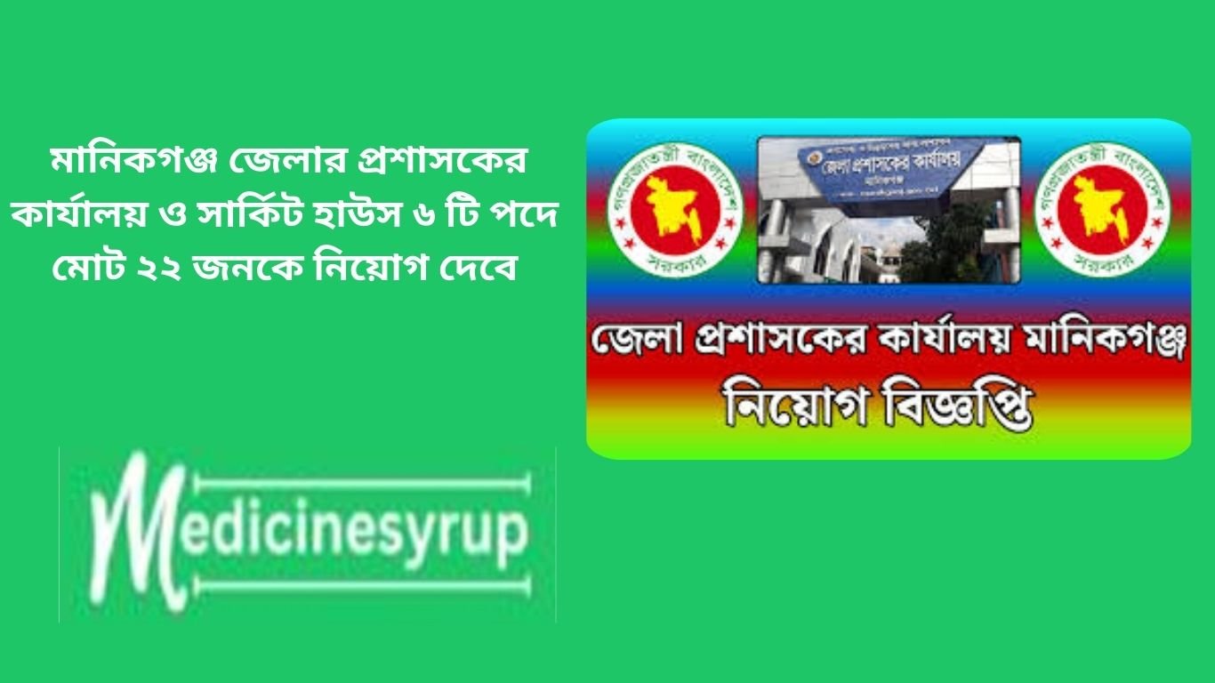 মানিকগঞ্জ জেলার প্রশাসকের কার্যালয় ও সার্কিট হাউস ৬ টি পদে মোট ২২ জনকে নিয়োগ দেবে