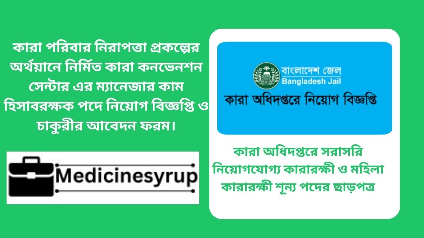 কারা অধিদপ্তর নিয়োগ বিজ্ঞপ্তি 2025