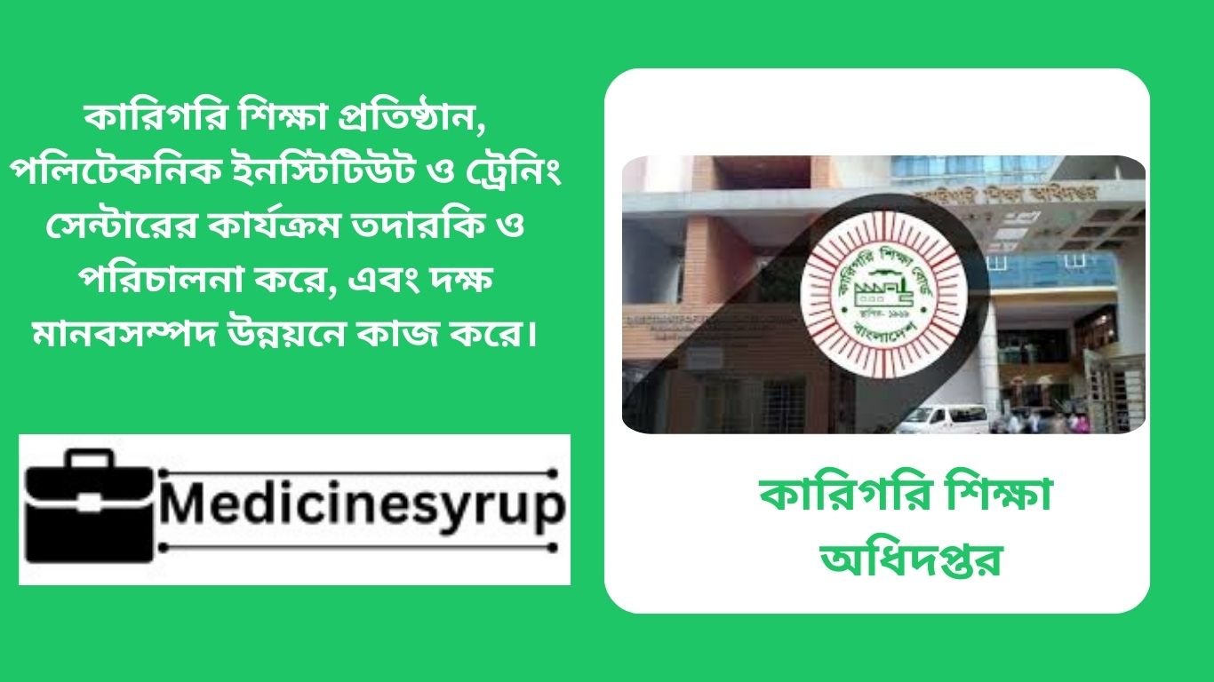 Directorate of Technical Education Job Circular 2025. কারিগরি শিক্ষা প্রতিষ্ঠান, পলিটেকনিক ইনস্টিটিউট