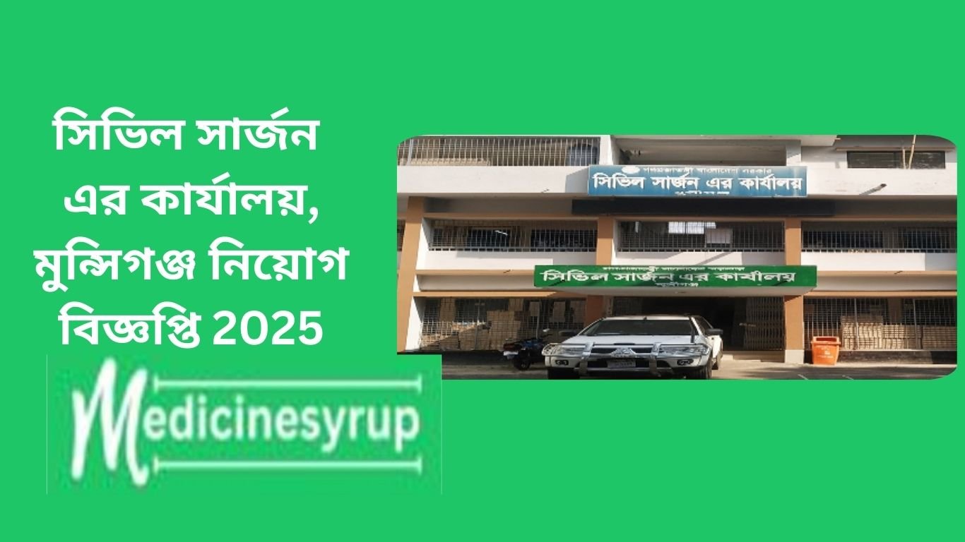 Munshiganj Civil Surgeon Office Job Circular 2025. সিভিল সার্জন এর কার্যালয়, মুন্সিগঞ্জ নিয়োগ বিজ্ঞপ্তি 2025
