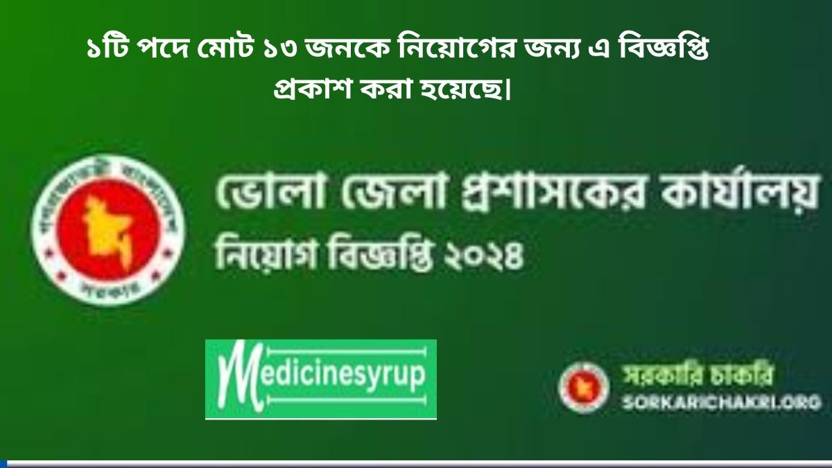 ১টি পদে মোট ১৩ জনকে